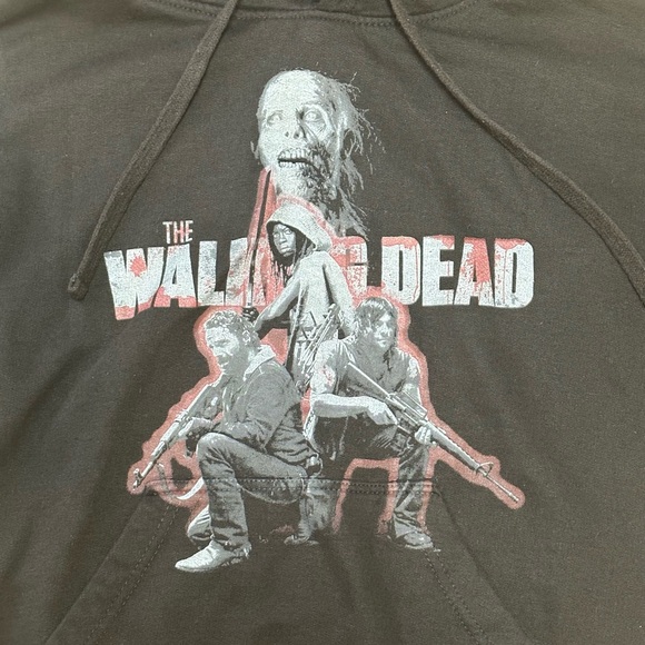 ESY Surf Co The Waking Dead Hoodie Men’s M Black Pullover Graphic Print Fleece - Picture 3 of 4